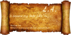 Losonczy Adrián névjegykártya
